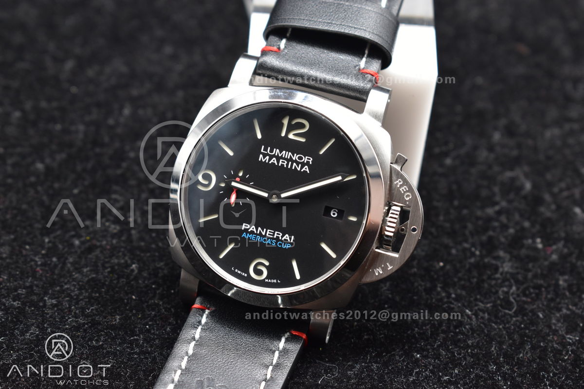 PAM732  TTF 1:1 Best Edition Dark Green Dial on Brown Leather Strap P9010